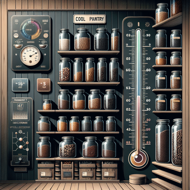 ideal temperature for storing coffee beans