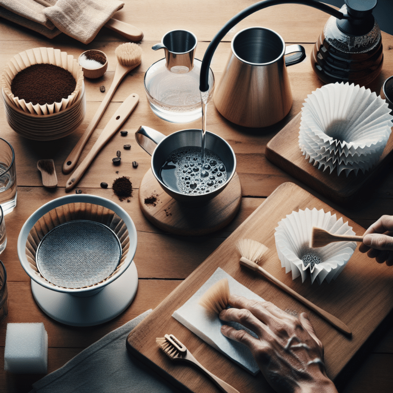 how to clean your pour-over coffee equipment