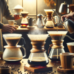 exploring different pour-over coffee brewing styles